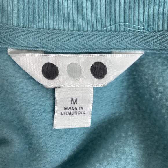 Women’s Three Dots relaxed fit cozy quarter zip Nile blue pullover. Sz medium - Picture 11 of 16